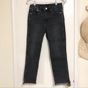 J. Crew black denim boot leg jeans size 26 petite